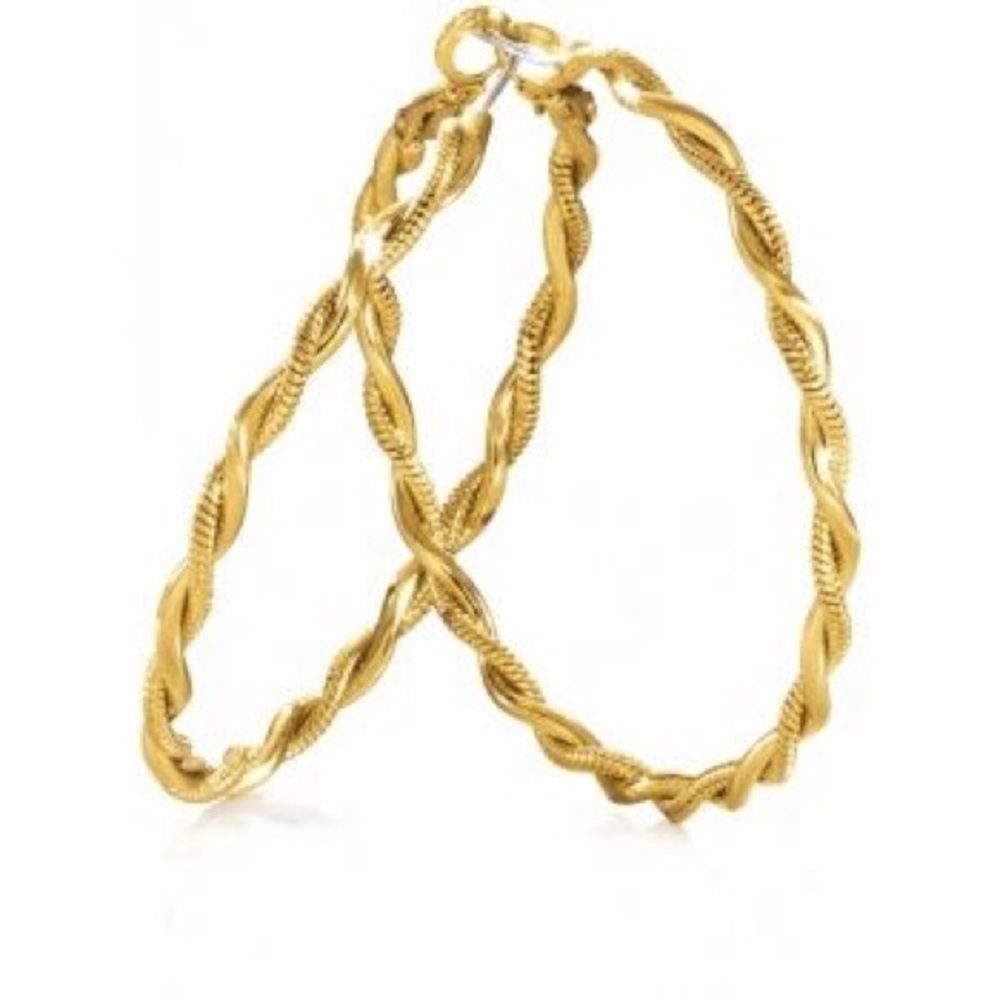 Brighton brand new gold twist hoop earrings